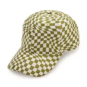 Baggu trippy Swirl baseball hat brown and yellow BAGGU | Accessories | Baggu Moss Trippy Checker Baseball Cap  main image 4